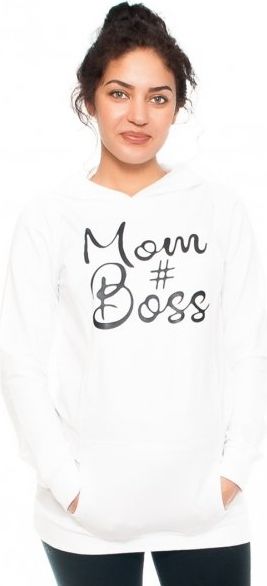 Be MaaMaa Těhotenské a kojící triko/mikina Mom Boss, dl. rukáv, bílá, vel. XL - obrázek 21
