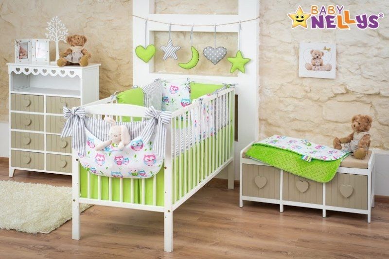 Baby Nellys Mega sada Be LOVE - Zelená/šedá - Sovičky - obrázek 9
