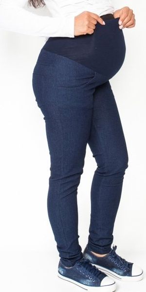 Be MaaMaa Těhotenské kalhoty/jeans Rosa - granátové, vel. XL - obrázek 18