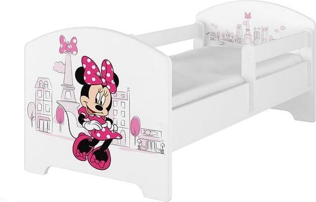 BabyBoo Dětská postel Disney - Minnie Paris - bílá, s matrací, 160 x 80 cm - obrázek 1