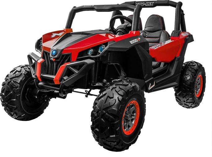 Dětská elektrická bugina 4x4 2.4GHz SuperStar, LCD - červená - obrázek 1
