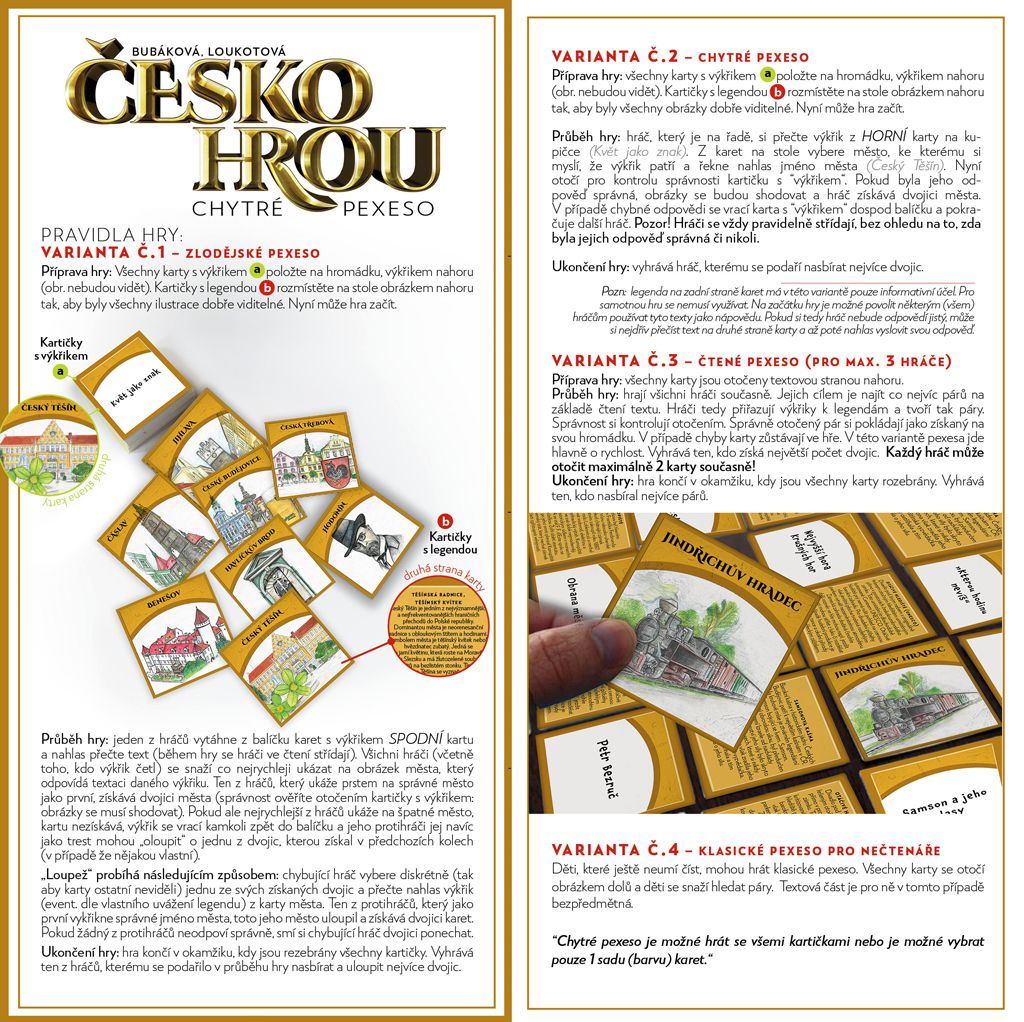 Didakticka hra Maxi chytré pexeso - Česko hrou - obrázek 2