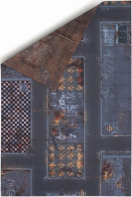 Gamemat.eu Oboustranná herní podložka 6'x4' (183 x 122cm) - různé motivy Barva: Quarantine Zone & Fallout Zone - obrázek 1