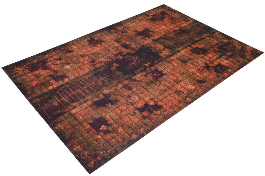 Gamemat.eu Oboustranná herní podložka 6'x4' (183 x 122cm) - různé motivy Barva: Quarantine Zone & Fallout Zone - obrázek 4