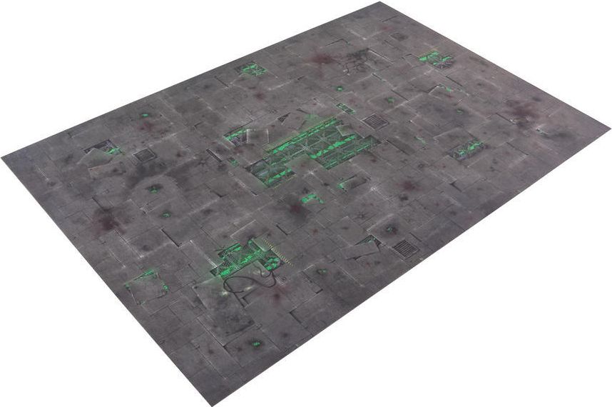 Gamemat.eu Oboustranná herní podložka 6'x4' (183 x 122cm) - různé motivy Barva: Quarantine Zone & Fallout Zone - obrázek 5