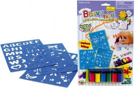 Barvy na textil se šablonami 6x7 ml - obrázek 1