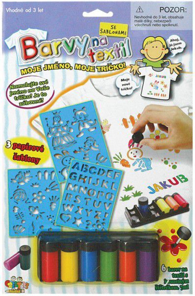Barvy na textil se šablonami 6x7 ml - obrázek 2
