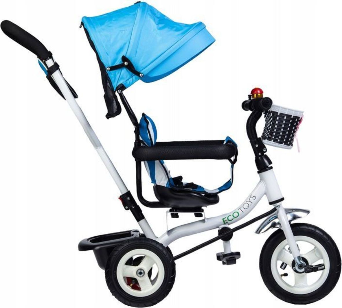 Tříkolka s vodicí tyčí a otočným sedátkem - modrá TWB Balance - Blue - obrázek 4