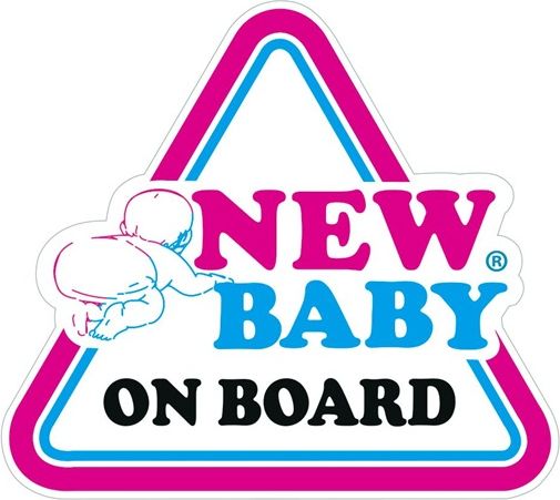 NEW BABY | Nezařazeno | Samolepka na auto NEW BABY ON BOARD New Baby | Bílá | - obrázek 1