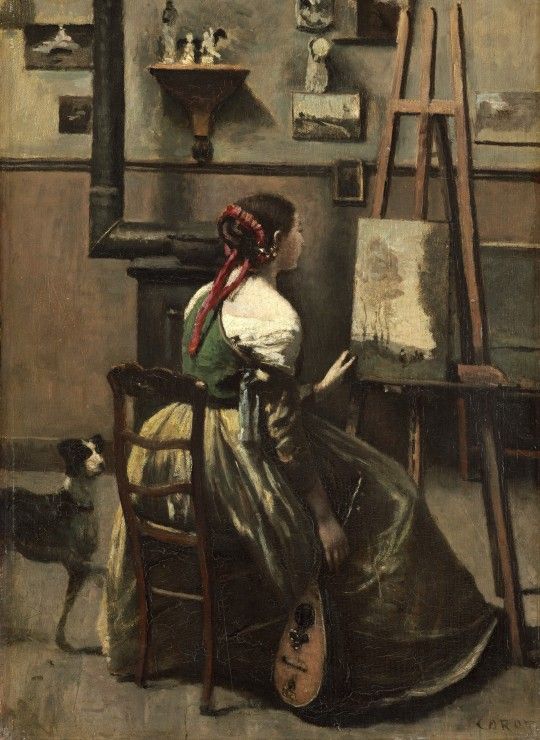 Grafika Puzzle 300 dílků Jean-Baptiste-Camille Corot: The Artist's Studio, 18 - obrázek 1