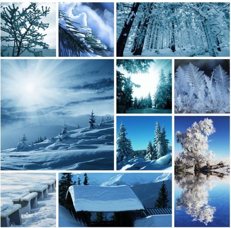 Grafika Puzzle 1500 dílků Winter Collage - obrázek 1