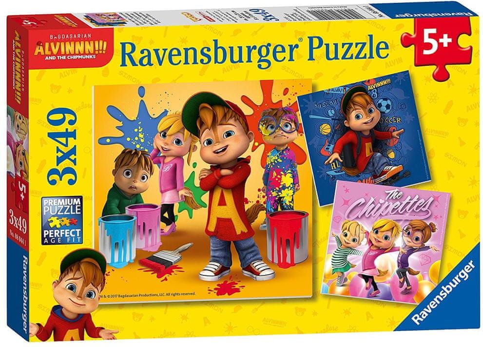 Ravensburger 3 Puzzles - Alvinnn and The Chipmunks - obrázek 1