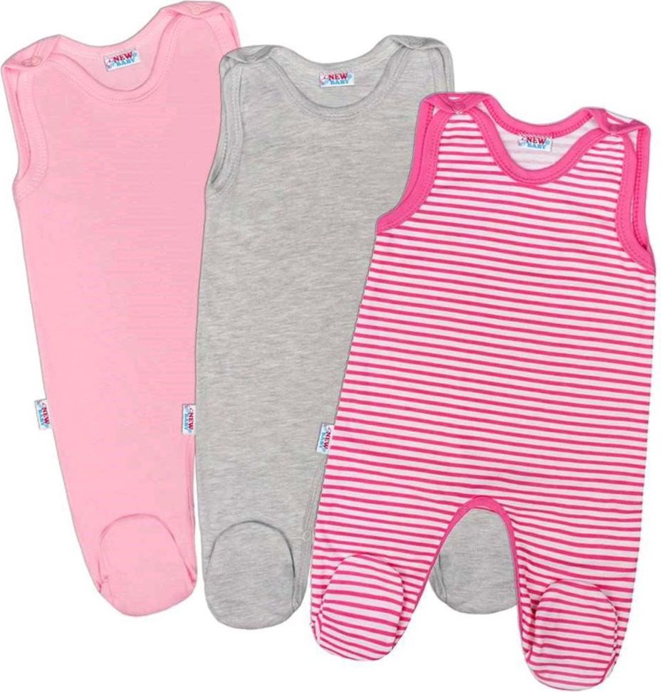 NEW BABY Kojenecké dupačky New Baby Classic II Holka 3ks - 56 (0-3m) - obrázek 1
