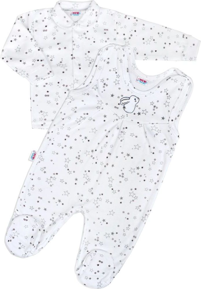 NEW BABY Kojenecká souprava New Baby Magic Star šedá - 62 (3-6m) - obrázek 1