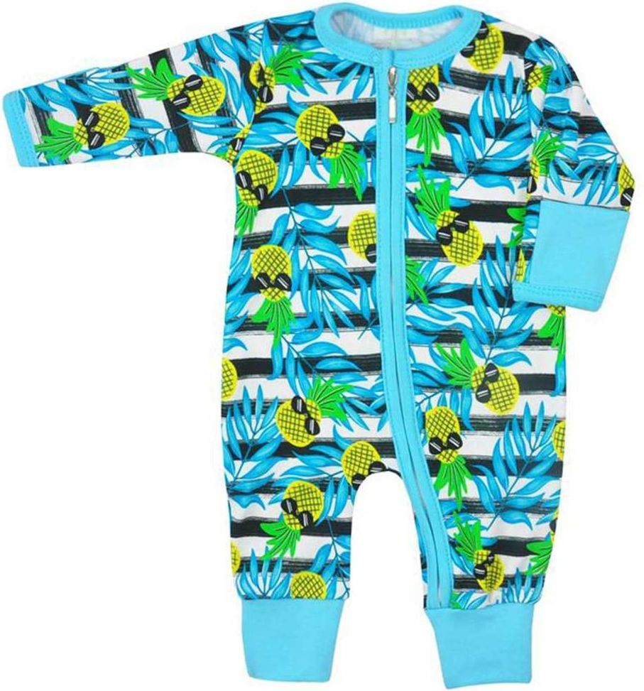 KOALA Kojenecký overal Koala Tropical modrý - 62 (3-6m) - obrázek 1