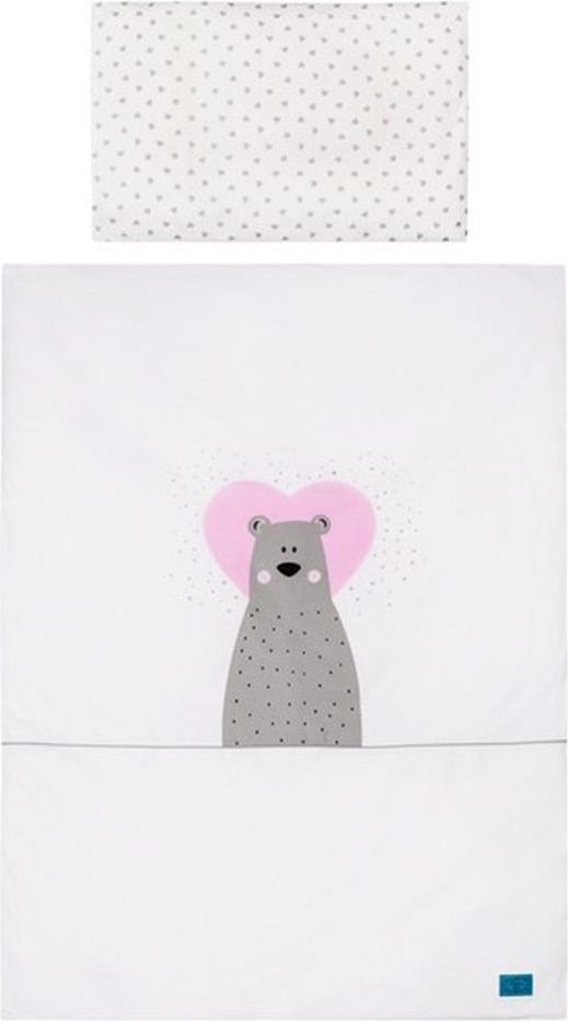 BELISIMA 5-dílné ložní povlečení Belisima Bear in love růžové - 90x120 cm - obrázek 1