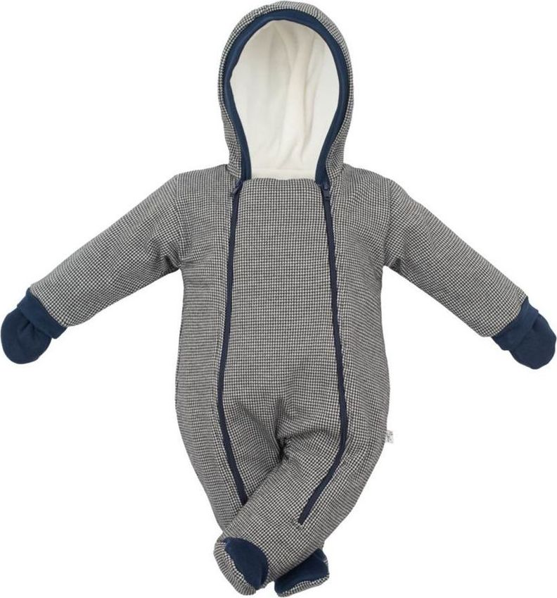 BABY SERVICE Zimní kojenecká kombinéza s kapucí a rukavicemi Baby Service Retro - Zimní kojenecká kombinéza s kapucí a rukavicemi Baby Service Retro - obrázek 1