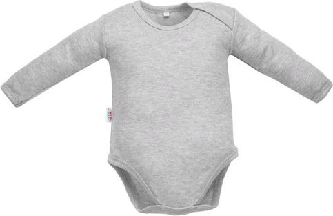 Kojenecké body s dlouhým rukávem New Baby Pastel šedý melír - 68 (4-6m) - obrázek 1