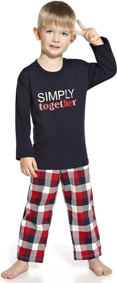 Cornette Chlapecké pyžamo 809/30 Simply Together tmavě modrá 110/116 - obrázek 1
