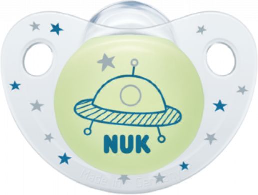Silikonové šidítko Nuk Night/Day Kosmická Loď - obrázek 1