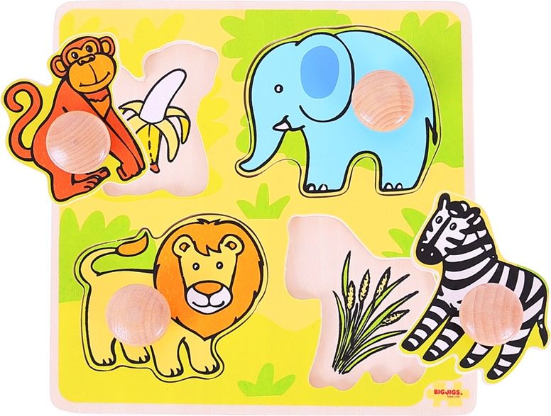 Mamido Bigjigs Toys Vkládací puzzle safari DD-BJ521 - obrázek 1