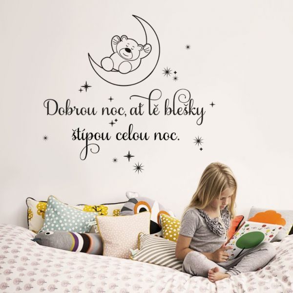 Samolepka na zeď Dobrou noc pro děti - obrázek 1