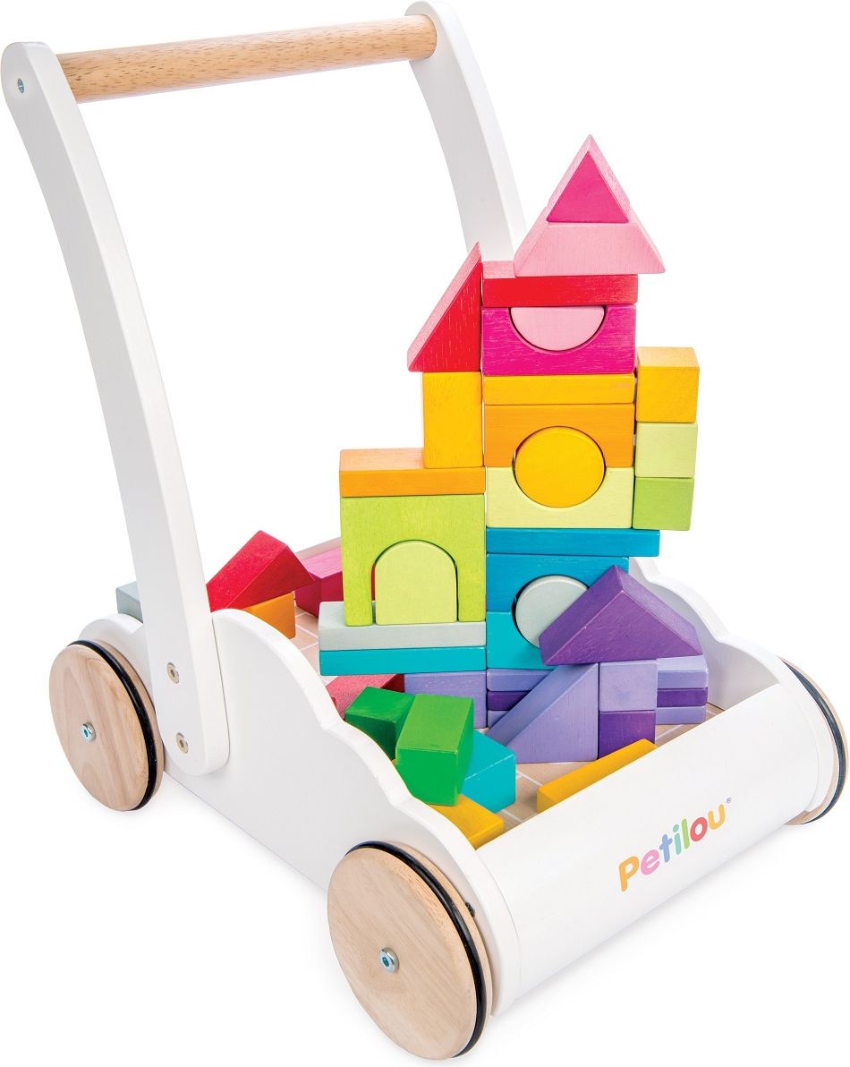 Le Toy Van Petilou Vozík s duhovými kostkami - obrázek 5