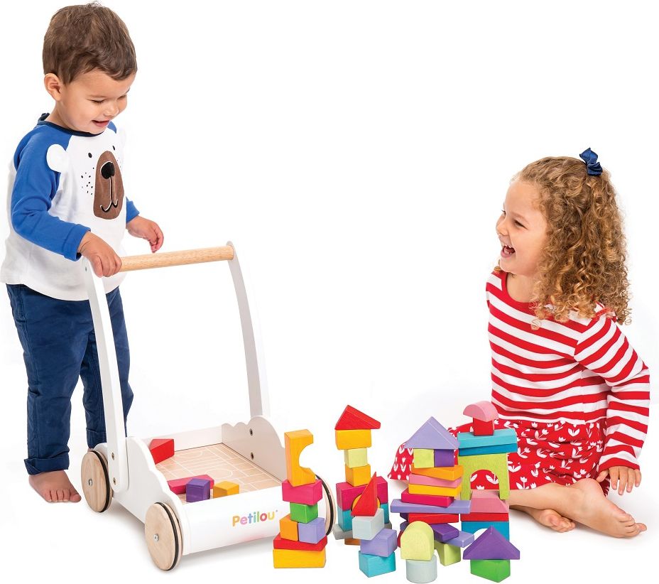 Le Toy Van Petilou Vozík s duhovými kostkami - obrázek 7