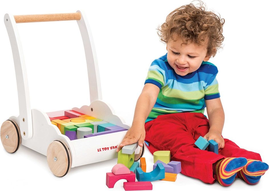 Le Toy Van Petilou Vozík s duhovými kostkami - obrázek 8