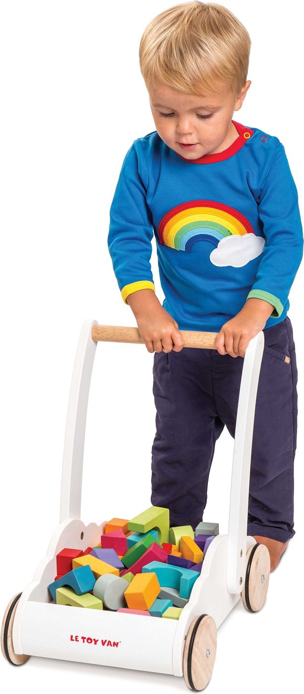 Le Toy Van Petilou Vozík s duhovými kostkami - obrázek 9