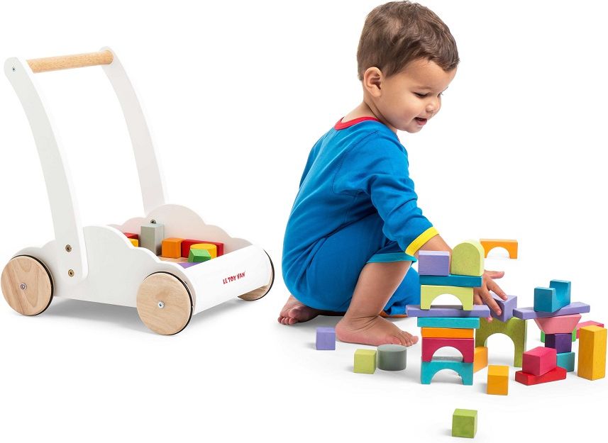 Le Toy Van Petilou Vozík s duhovými kostkami - obrázek 10
