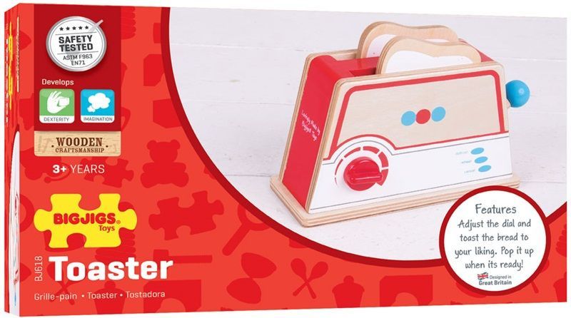 Dřevěné hračky Bigjigs Toys Toaster - obrázek 2