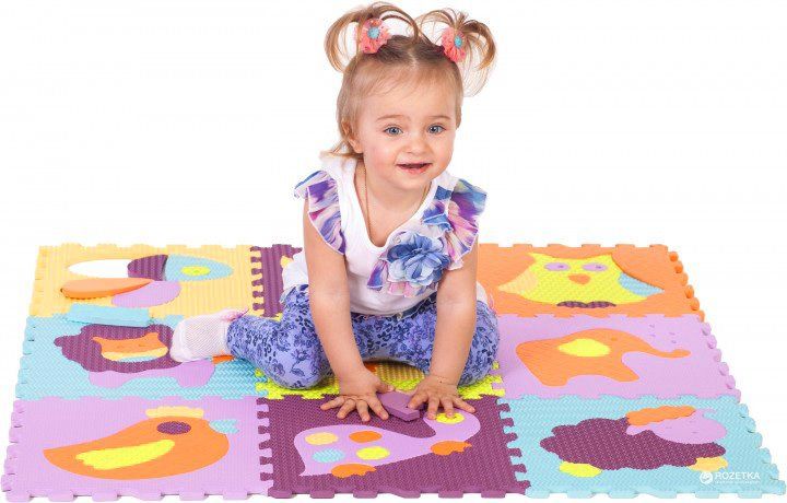 BABY GREAT Pěnové puzzle Barevná zvířata SX (30x30) - obrázek 2
