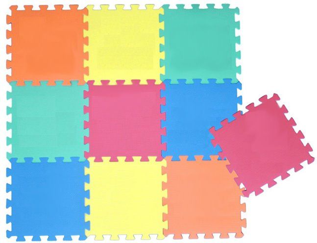 SUN TA TOYS Pěnové puzzle (30x30), 5 barev - obrázek 1