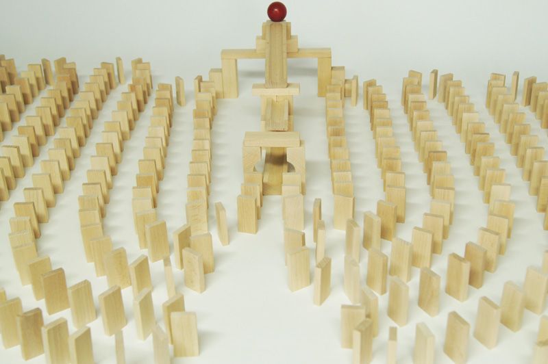 EkoToys Dřevěné domino přírodní 830 ks - obrázek 6