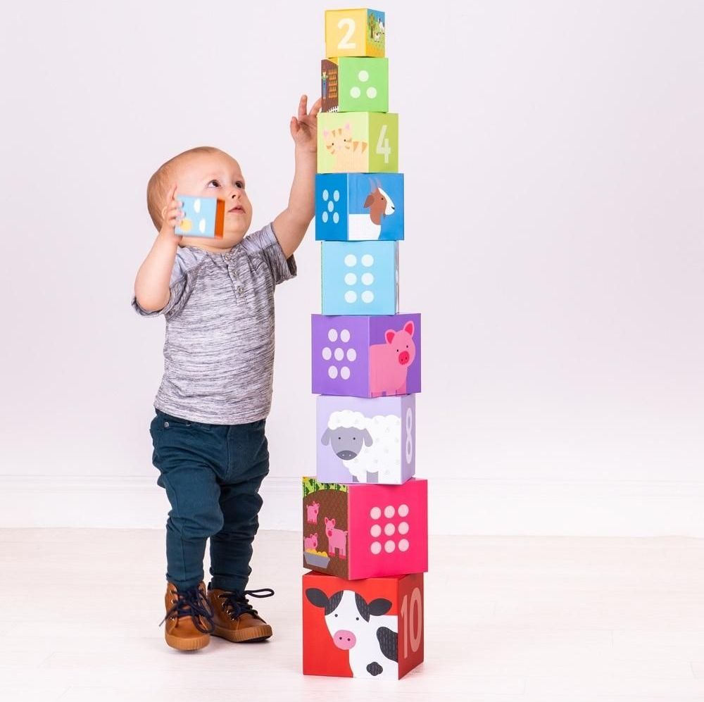Bigjigs Toys Dřevěné didaktické kostky farma - obrázek 2
