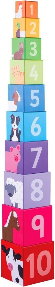 Bigjigs Toys Dřevěné didaktické kostky farma - obrázek 3