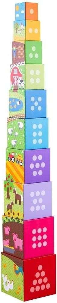 Bigjigs Toys Dřevěné didaktické kostky farma - obrázek 4