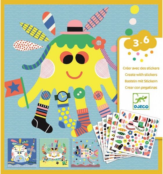 Djeco Set se samolepkami Podmořská stvoření - obrázek 1