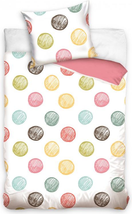 Tip Trade BAVLNĚNÉ POVLEČENÍ COLOR DOTS 140x200/70x90cm - obrázek 1