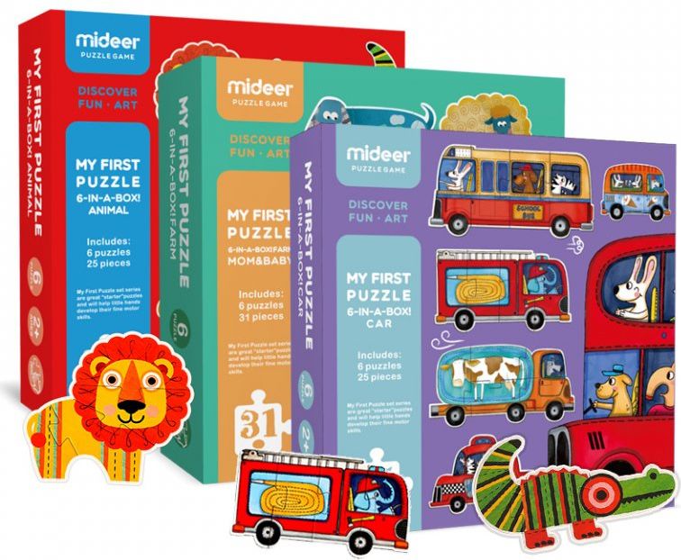 MIDEER Moje první puzzle - Zvířata - obrázek 3