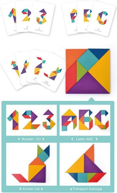 MIDEER Barevný Tangram - obrázek 3
