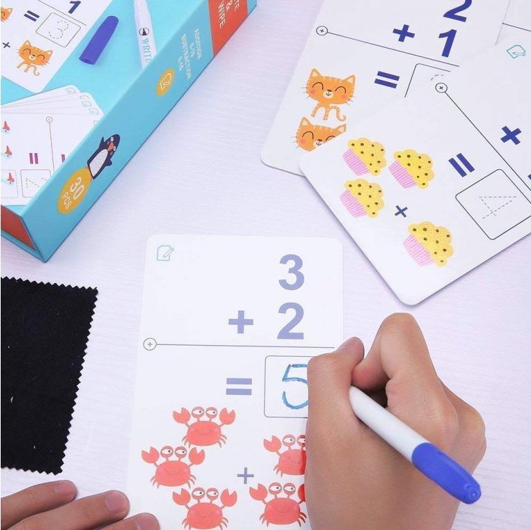 MIDEER Učící stírací karty 1+2 rovná se 3 - obrázek 2