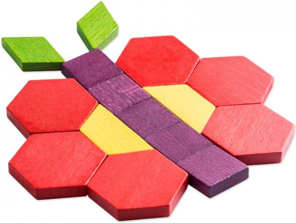 MIDEER Stavebnice dřevěné geometrické tvary - obrázek 3