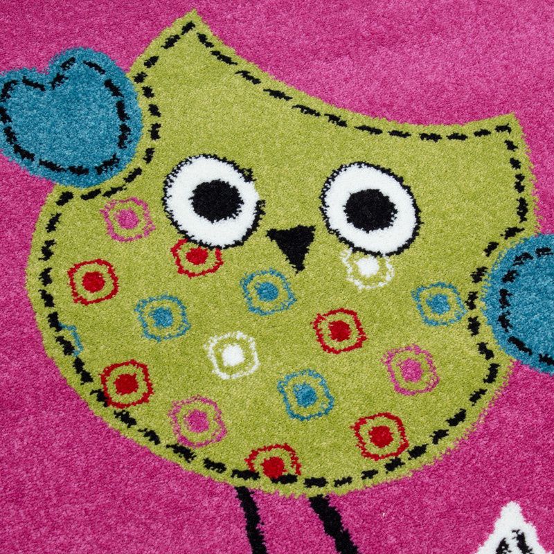 Kusový koberec Kids 420 lila 160x230 se sovičkami - obrázek 4