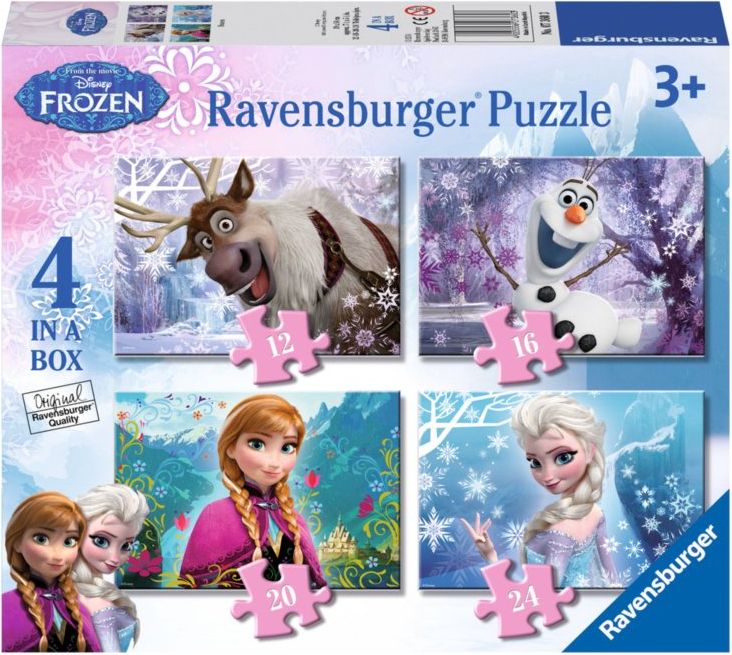 RAVENSBURGER Puzzle Ledové království 4v1 (12,16,20,24 dílků) - obrázek 1