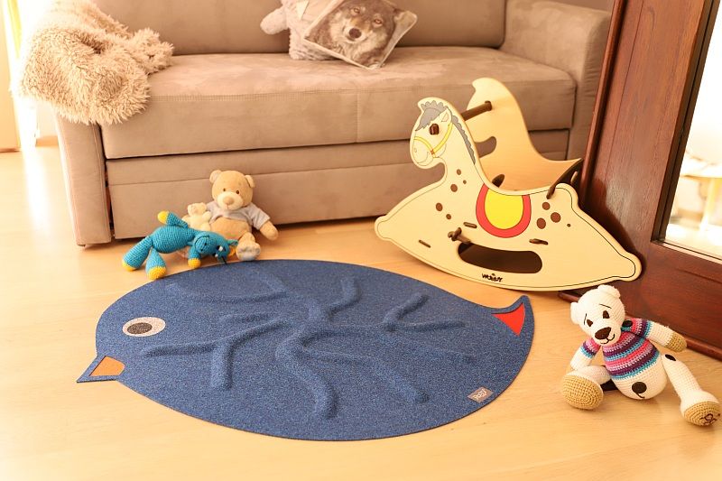 Kořenový koberec RootyRUG KIDS – Birdie Blue - obrázek 1