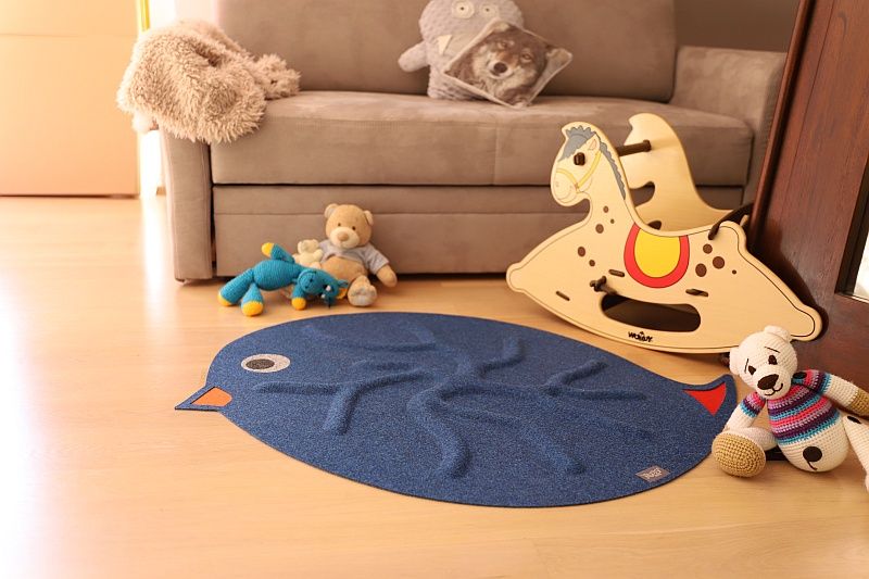 Kořenový koberec RootyRUG KIDS – Birdie Blue - obrázek 4