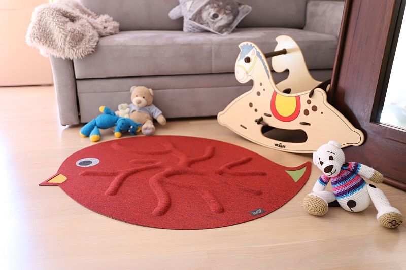 Kořenový koberec RootyRUG KIDS – Birdie Red - obrázek 1