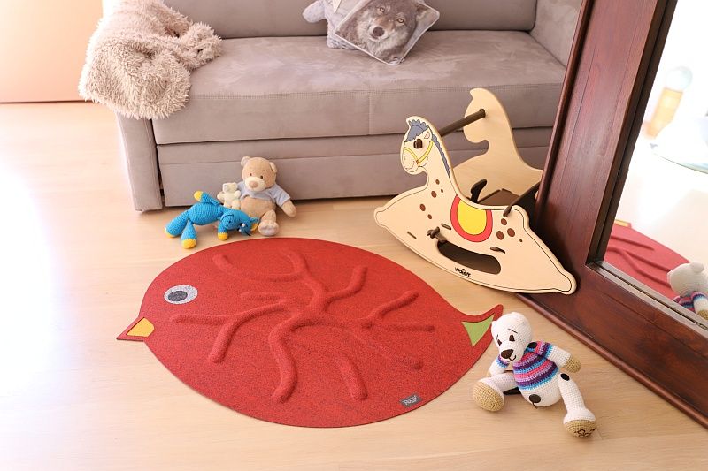 Kořenový koberec RootyRUG KIDS – Birdie Red - obrázek 6